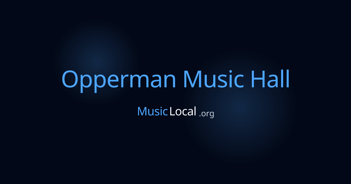 Opperman Music Hall in Tallahassee, FL | MusicLocal.org